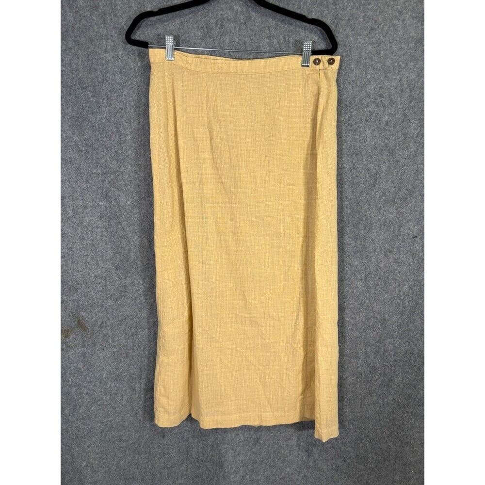 Patagonia Skirt Womens 12 Yellow Long Wrap Outdoor Natural Organic Earthy